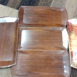 Vintage Hasko Lap Trays set of 4 plus extra 1